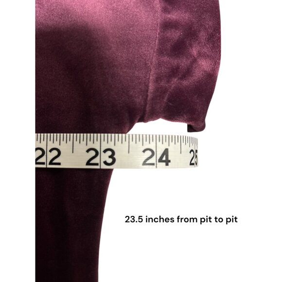 Cable & Gauge Sport Womens Long Sleeve Burgundy Velvet Sweater L/G 94% Polyester - Picture 8 of 9